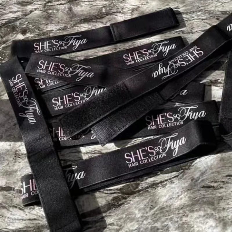 Private Label Adjustable Custom Elastic Band For Lace Hair Lace Melt Band Designer Elastic Bands