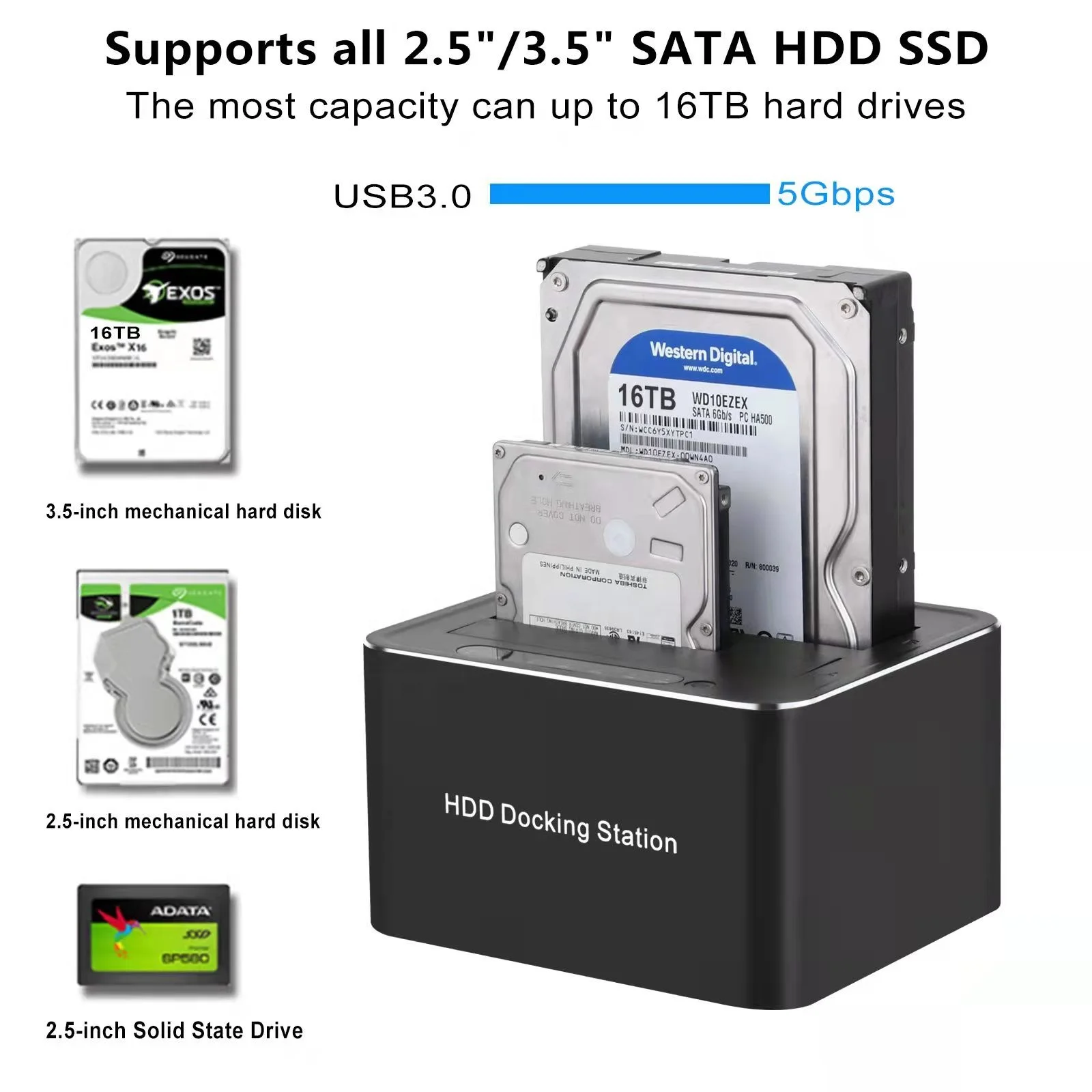 Welcome OEM Order, Factory Whole Selling Hdd Hard Disk Drive Converter Usb3.0 To Sata/ide 2.5inch Hdd Enclosure Case Sata Usb3.0 - Buy Docking Station With Ssd Hdd usb-c Docking Station & Stand Sata Ssd/hdd Slotsata Hdd Docking Station Clone Double dual All In 1 Hdd Docking Station Driver All In One Hdd Docking Station