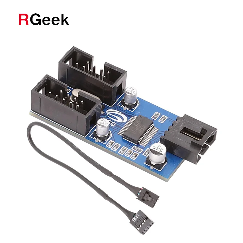 Rgeek Motherboard Usb Header Splitter 9 Pin Male 1 2 Female Extension Cable Connector Adapter - Buy Usb Splitter 1 To 2,Usb 9 Pin Male To 2 Female Extension Cable,Usb2.0 Splitter Product on Alibaba.com