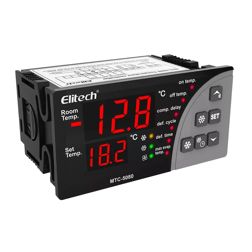 Elitech MTC-5080 Digital Thermostat Microcomputer Temperature Controller Plastic Refrigerator Cooling Defrost Fan for Cold OEM