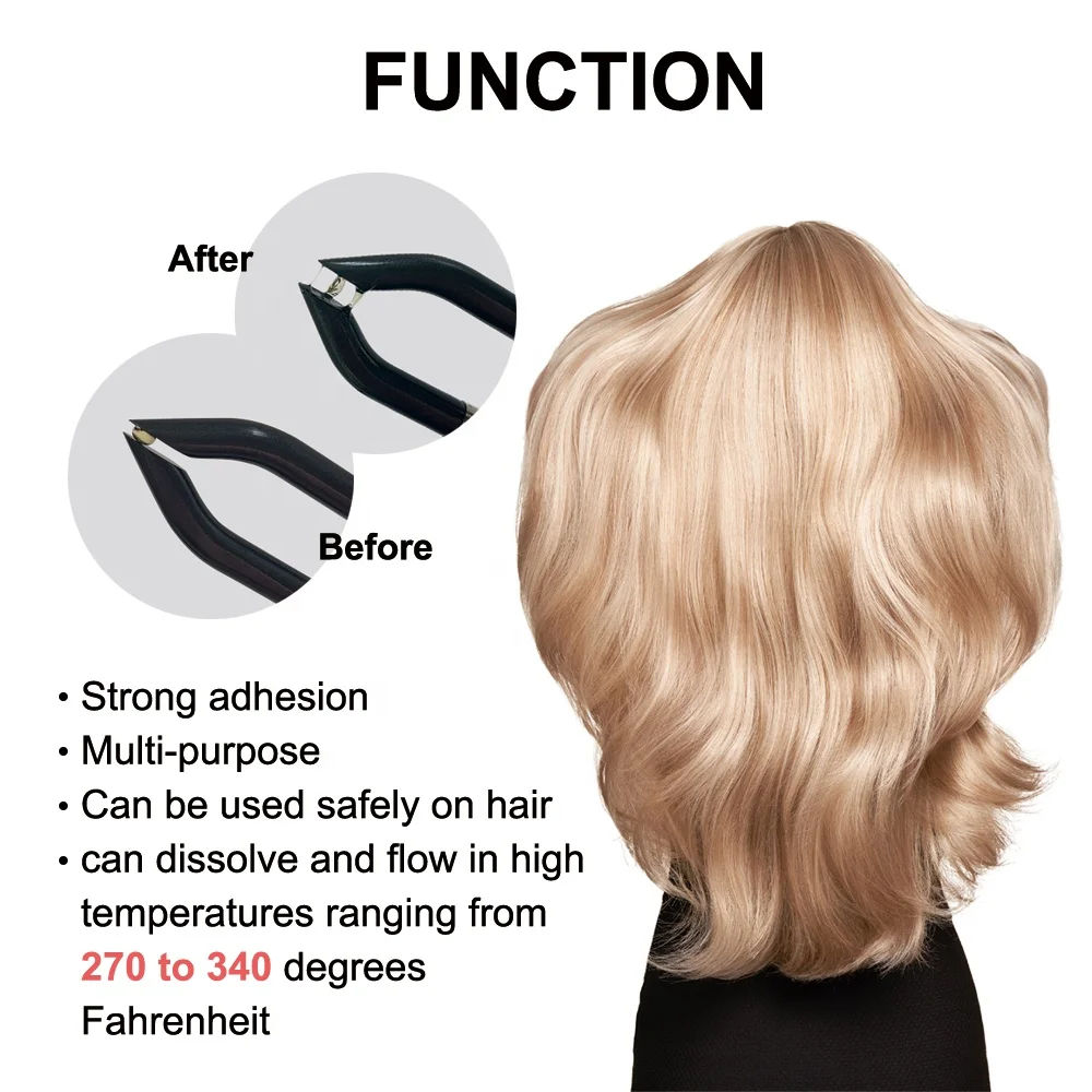 Haarverlängerungs-Granulat Pulver - 100 G, Hitzeaktivierbarer Keratin-Kleber Für Fusion-Extensions, Vielseitig Einsetzbar