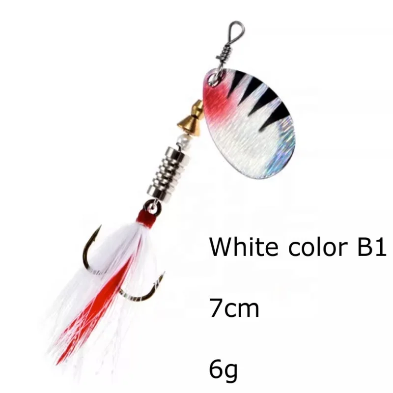 Sougyailang 5 pcs Leurres Spinner Appâts Avec Boîte de Pêche