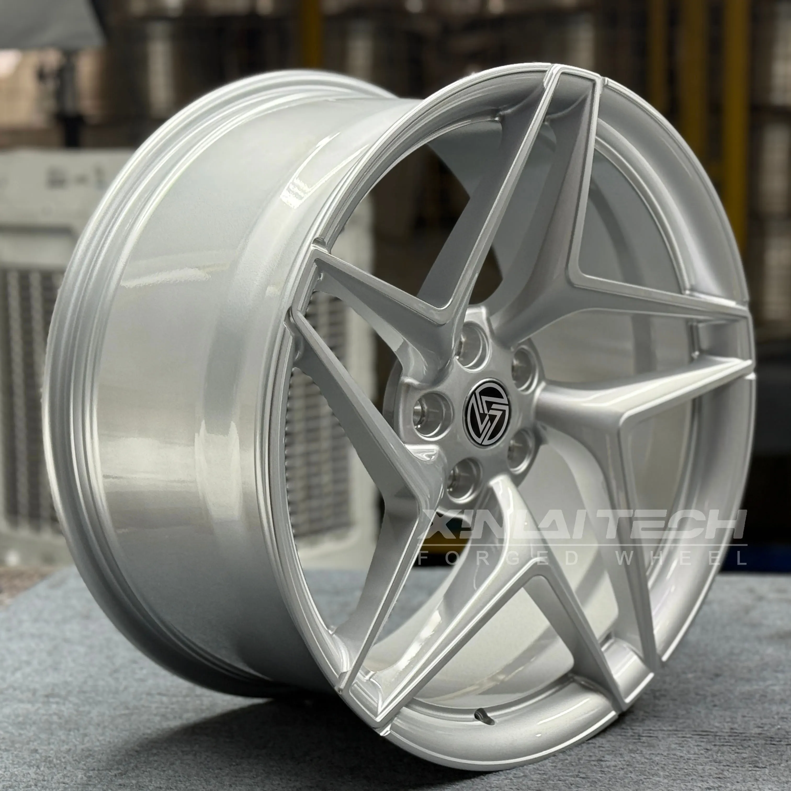 Forged 5-Spoke Silver Alloy Wheel Rim 17'-23' 5x100 5x112 5x114.3 5x120 for Honda BMW Audi VW Ford Chevrolet Lexus Mazda Wheel - Image 4