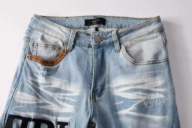 Pants Ripped Jeans Men 