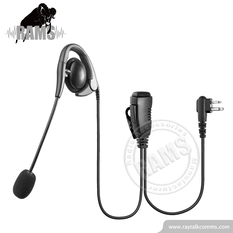 2 Way Radio Microphone G Shape Earpieces With Rugged Ptt For Kenwood