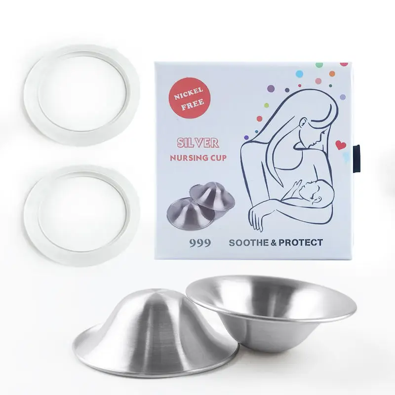 2023 Hot Selling Breastfeeding 999/925 Nursing Silver Cups Silicone Ring For Mom Buy Nursing