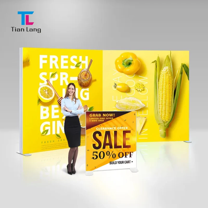 TianLang 20mm Reklaamne Valguskaart Tagavalguseline Tagumuring Led Valguskaart Näitused Mobiilne Eksponeerimisstend LED Roll up