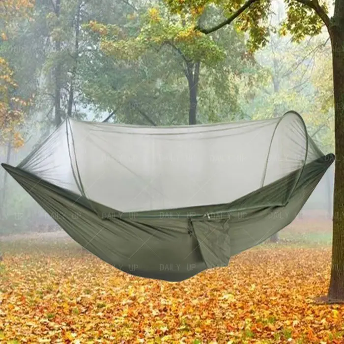 Comfortable Fabric Hammock With Mosquito Net Storage Bag Breathable Camping Hammock camping hammock