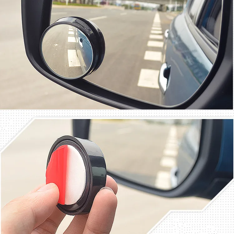 1pc espelho convexo retrovisor do carro 360 graus hd ponto cego