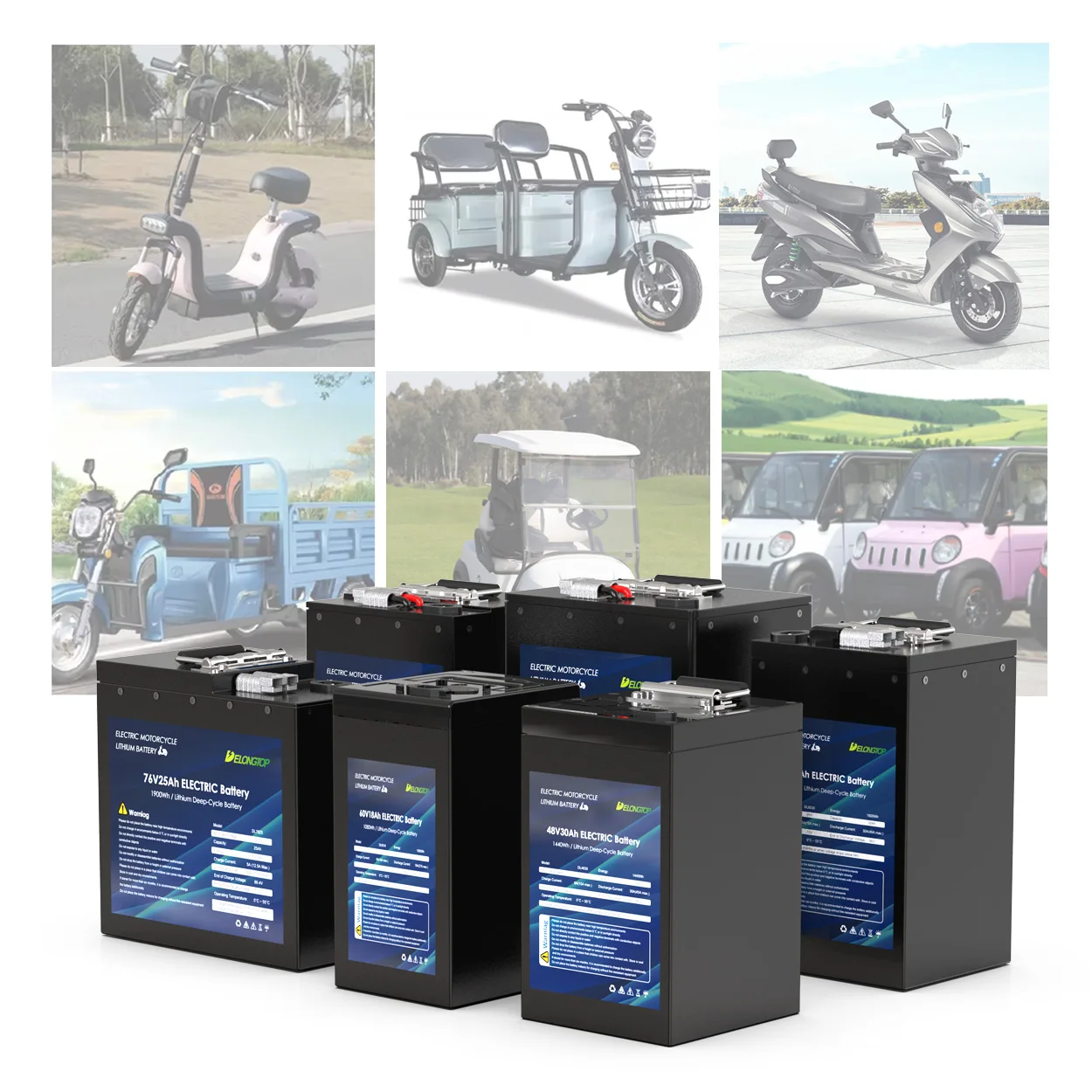 72V Ebike Battery 2Kw 3Kw 4Kw 5Kw 24V 36V 48V 60V 72V 10Ah 20Ah 30Ah 80Ah  Lithium Ion Batteries Electric Scooter Battery 48V