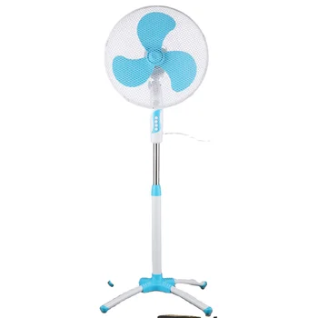 High Quality Home Blue Electric Cross Stand Fan Cooling Floor Fan Low Noise Strong Wind Standing Fan