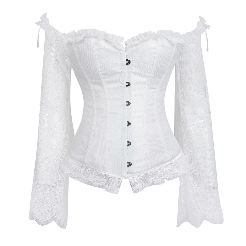 XIXIMAON Corset Rétro En Dentelle Pour Femme - Bustier Floral Vintage à Nouer Devant, Lingerie Brodée Élégante Et Confortable