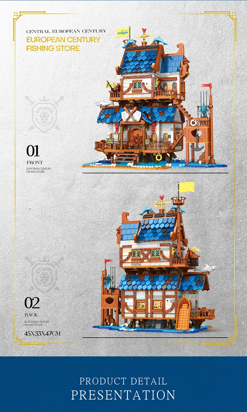 Старый Рыболовный магазин Reobrix 66007, строительные блоки, кирпичи,  рыболовный дом, кирпич Moc, рыбалка, уличный вид, модульный комплект,  детские игрушки| Alibaba.com