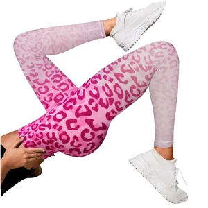 Customized Seamless Yoga Pants Leopard Print High Waist  Tummy Control Leggings for Women YOGA  Sports  Workout