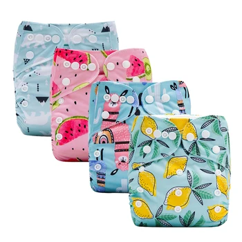 OEM High Quality One Size Adjustable Customize Cloth Nappy Ecologic Breathable Washable Reusable Baby Cloth Diaper