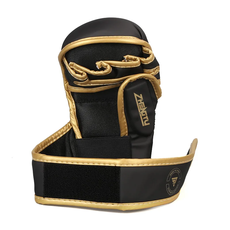 プロのMMAグローブマットブラック7オンスMMAトレーニング