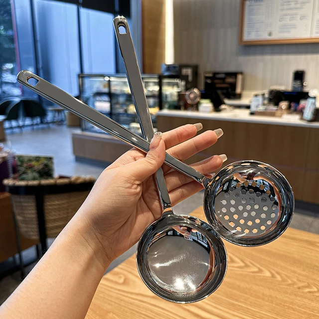 luxury buffet serving set stainless steel soup ladle Factory Kitchen Utensils Stainless Steel 304 Ladle Set Hot Pot ladle