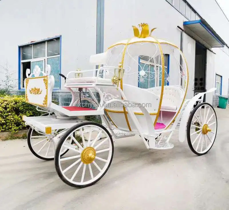 White Electric Cinderella Pumpkin Horse Carriage, Wedding carriage