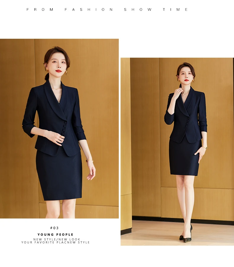 High-Grade Women's Fashion Commuter Tooling Slim Skirt Suit Broadcast Art Test Host Work Uniform