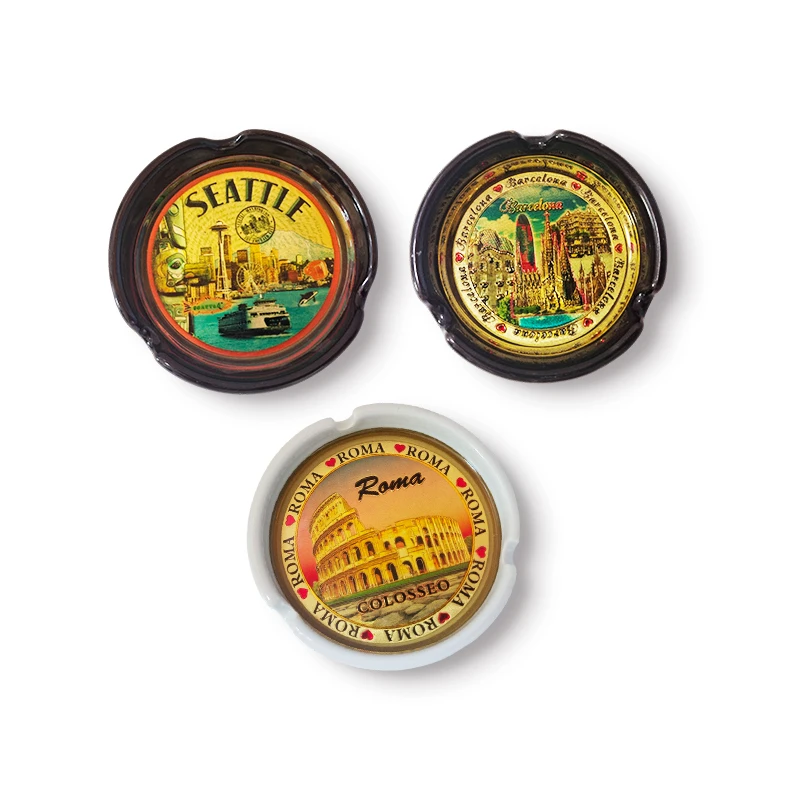 Изготовленный на заказ логотип ручной работы роскошный фарфор Rome Венеция пепельницы персонализированные черная Новая Зеландия Флорида керамическая Сигара Пепельница