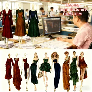 Garment Custom Ladys Dress Manufacturer Make Own Brand Customized Apparel Design Service Women's Casual Elegant Dress