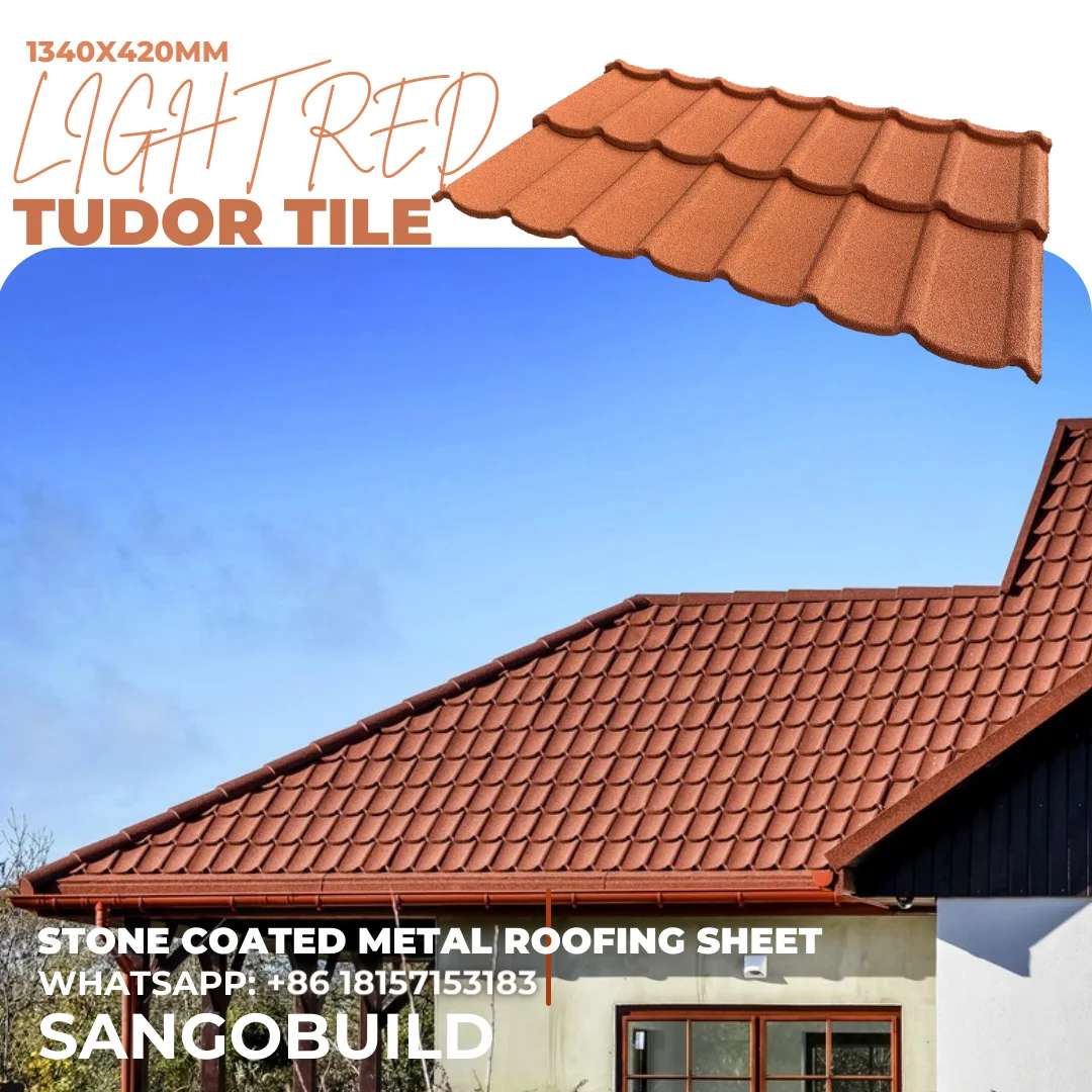 Construction Material High Aluzinc Roof Tile 50 Years Lifespan Stone