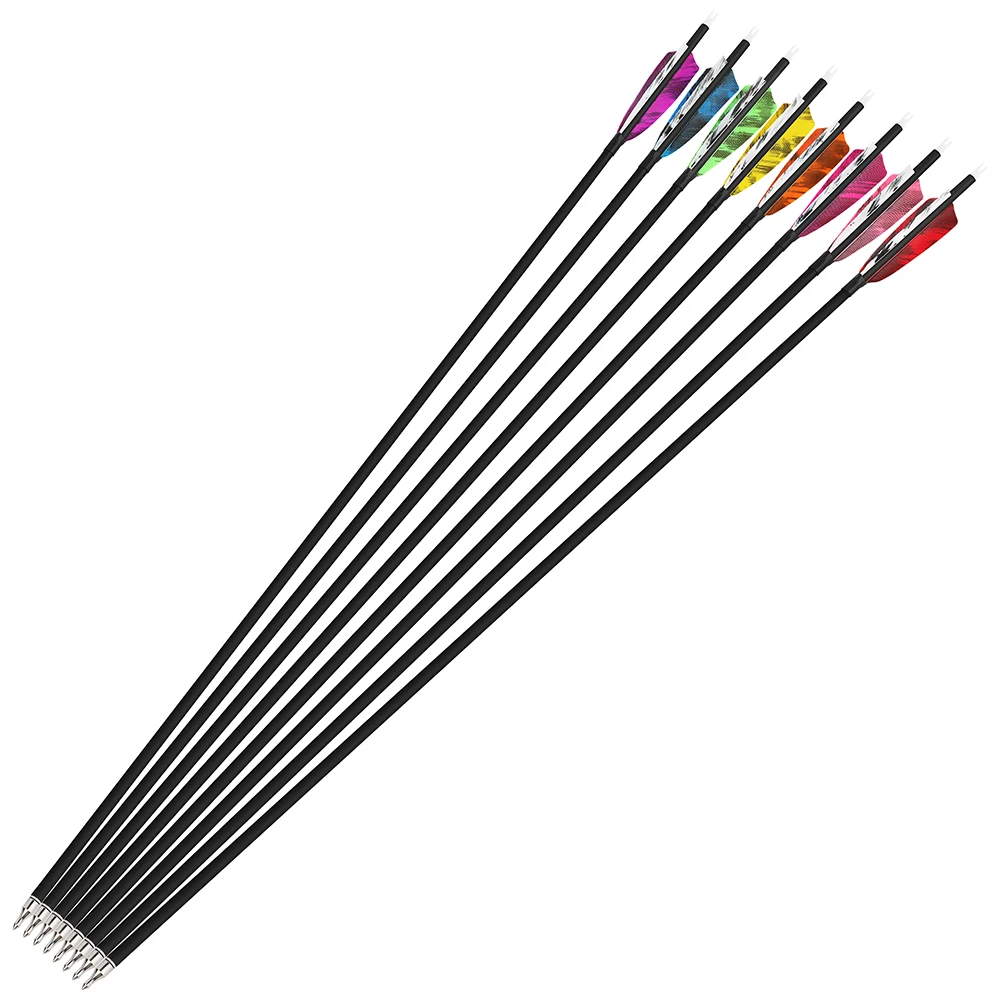 Flèches de tir à l’arc en carbone x 3 – Discovery 300 - Noir Fum