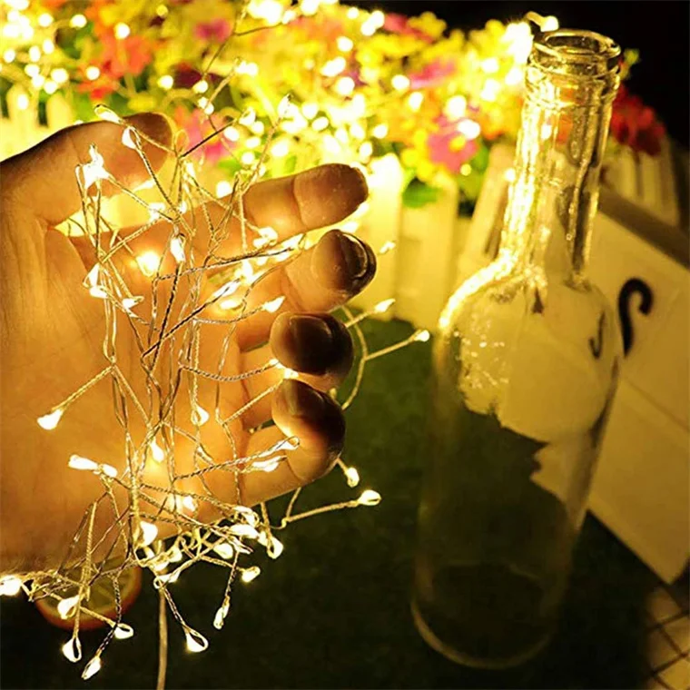 IP65 Waterproof Outdoor Window Smart USB LED Curtain Fairy String Light Christmas Luminous Lamp Beads