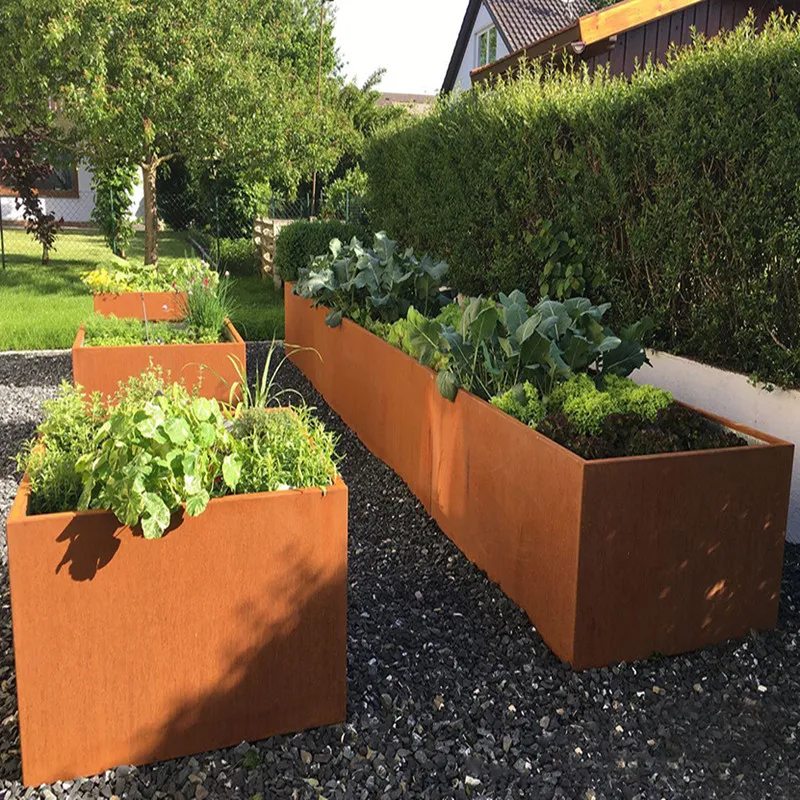 户外花箱组合楼板corten钢花盒