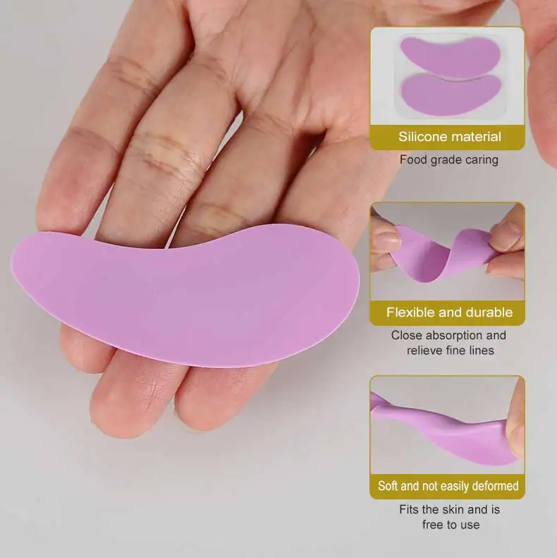 Custom Logo Reusable Silicone Eye Patches Moisturizing Collagen Transparent Under Eye Mask