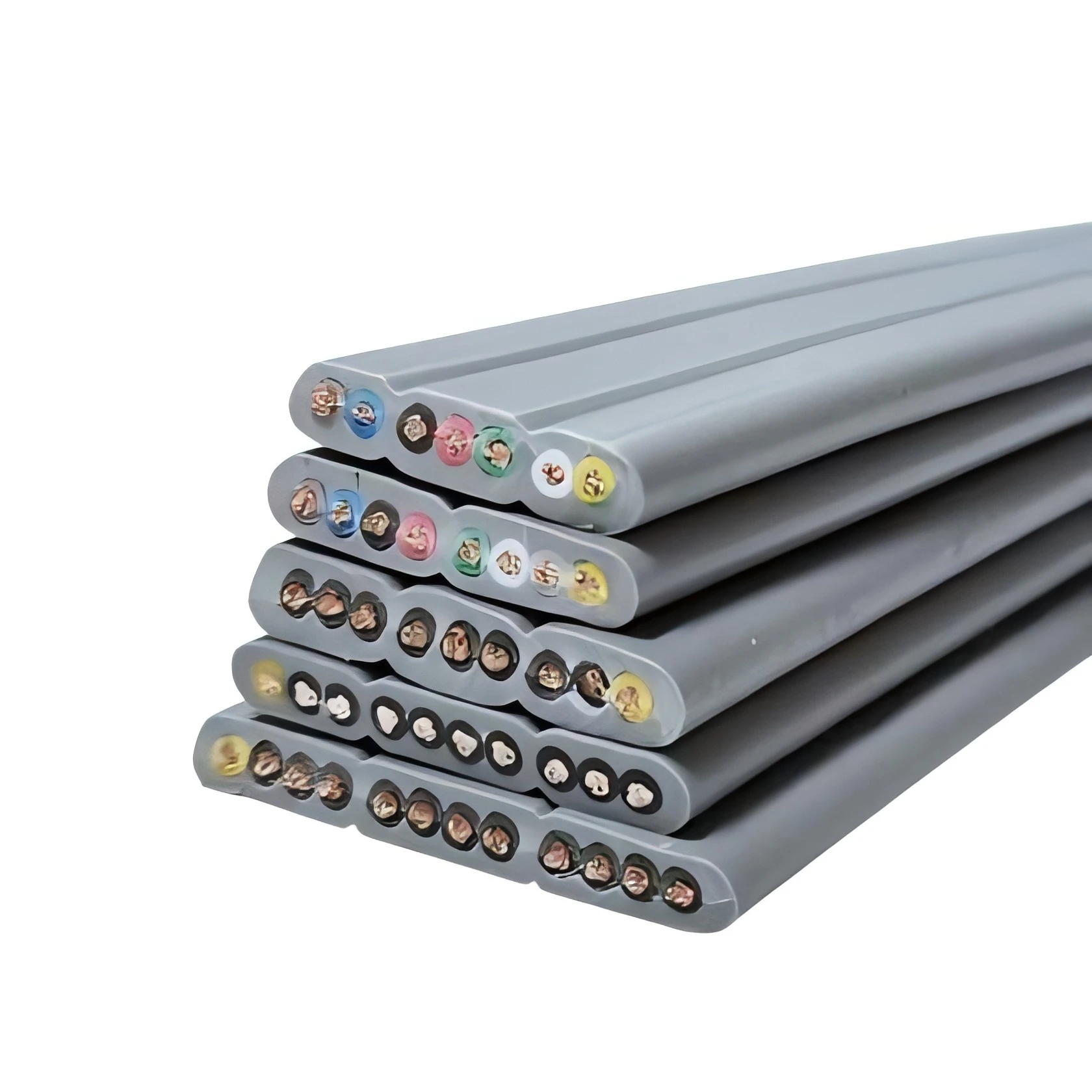 Elevator Traveling Flat Flexible Shielded Twisted Pair Cable for Telescopic Mechanical Equipment