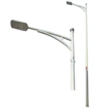 Galvanized Single Arm Steel Pole Street Light Pole Lamp Post