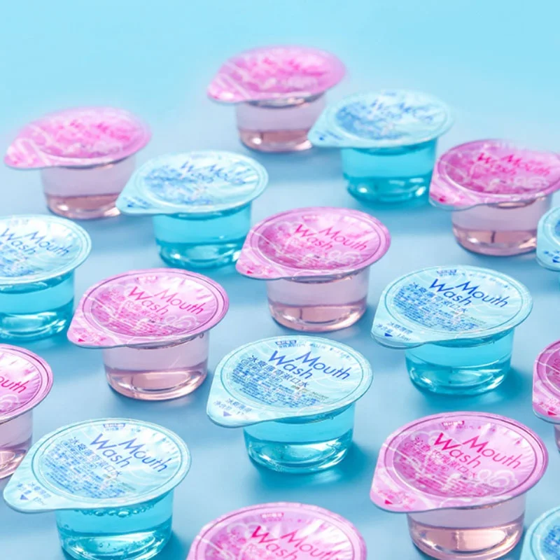 Фирменная этикетка средство для умывания рта из веганского свежего мяты розы персика усовершенствованный глубоко очищенный активированный уголь ополаскиватель