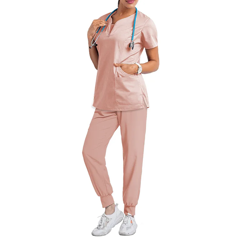 Custom Scrubs Uniforms Sets Light Color Plus Size Doctor Hospital