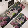 Cute Fluffy Calico Cat Flower Wreath Garden Animal Kitchen Mats