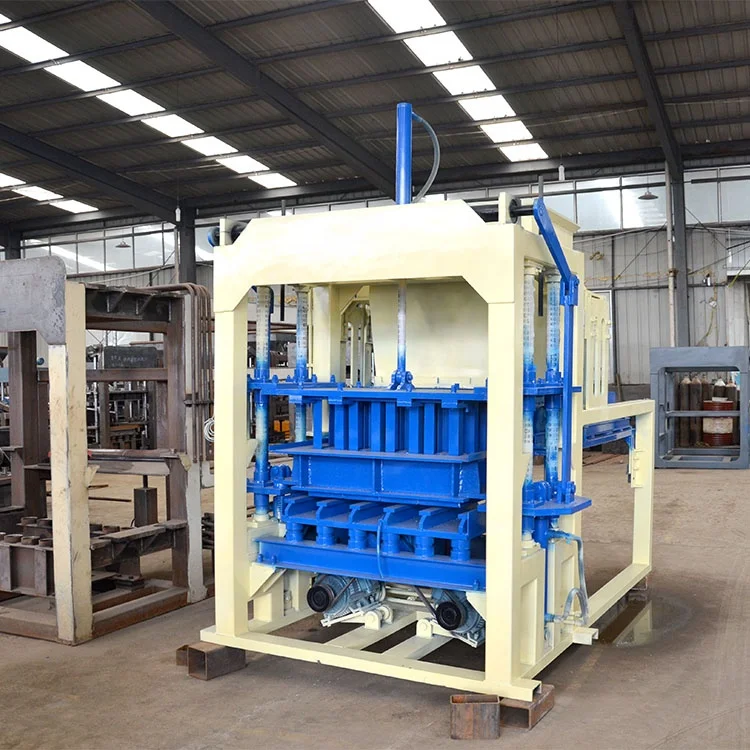 QT4-20 Semi Automatic Hydraulic Hollow Concrete Paving Brick Making Machinery Cement Block Moulding Making Maker Machine 4500