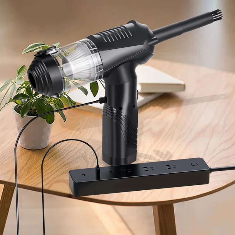 2 in 1 Compressed Air Duster 120W Motor Power 120000 RP Energy Saving Reusable With Mini Air Pump Function Electric Air Duster