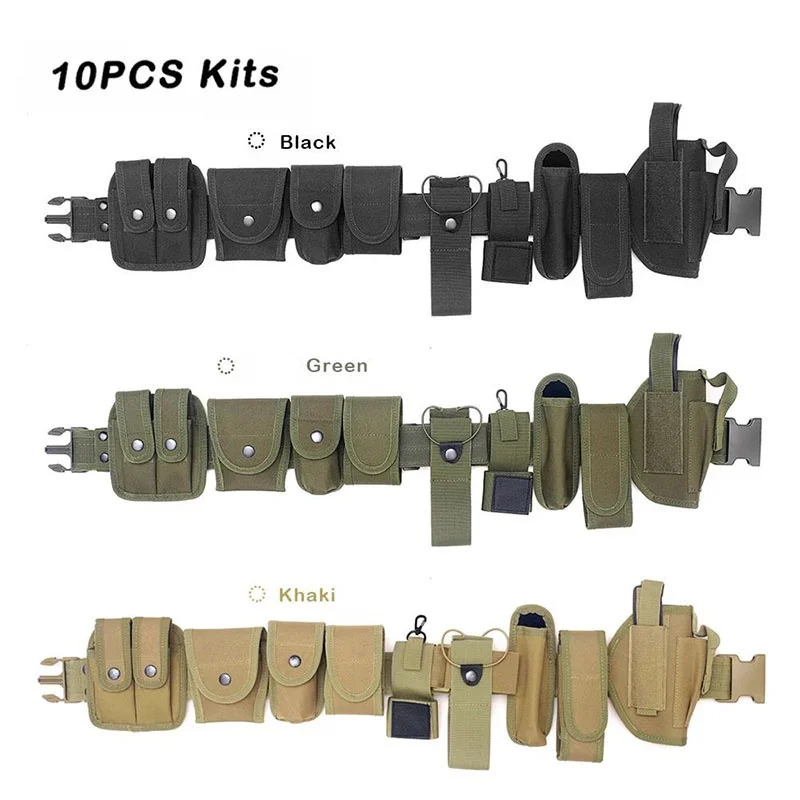 Outdoor Premium Multifunctional Tactical Training Belt Hunting Set Belts Inner Practical Training Waist Belt With Phone Tool Bag