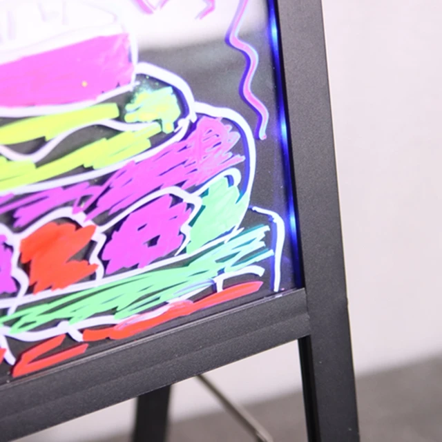 New Advertising  Display LED Drawing Writing Board Diy with Fluorescent Marker Pens Erasable LED Message Menu