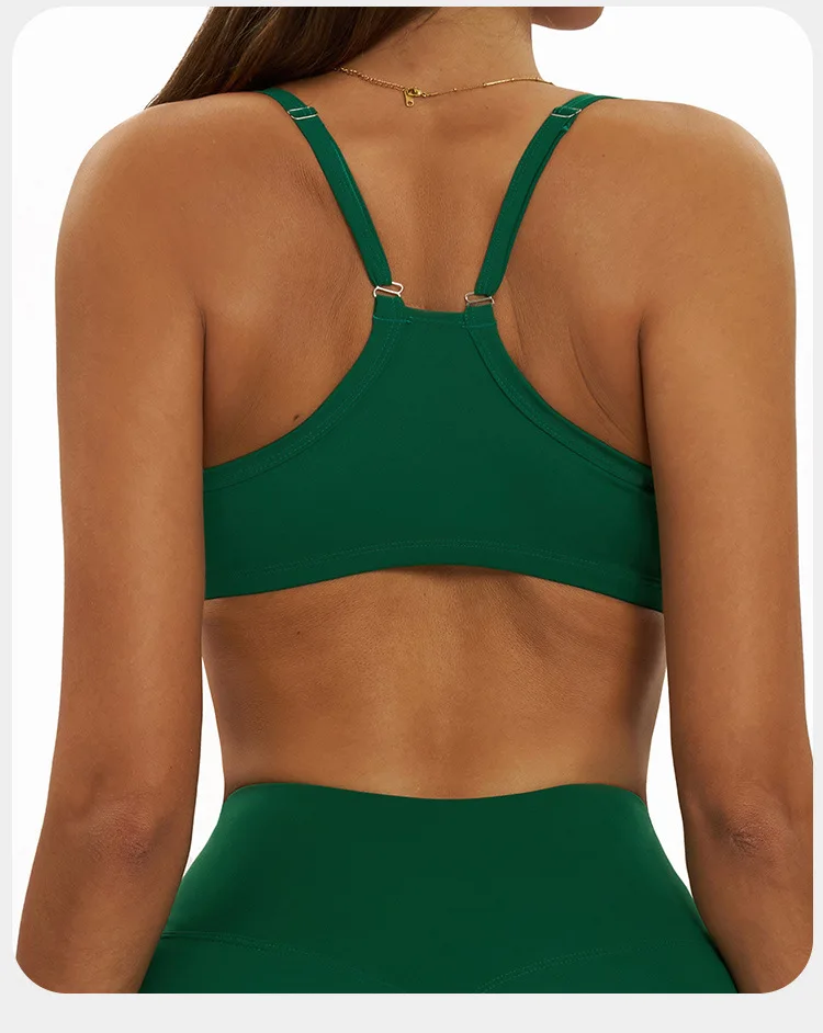 Cross Hollow Beauty Back High Support Yoga Bra Contrasting Color Naked Feeling Quick-dry detail