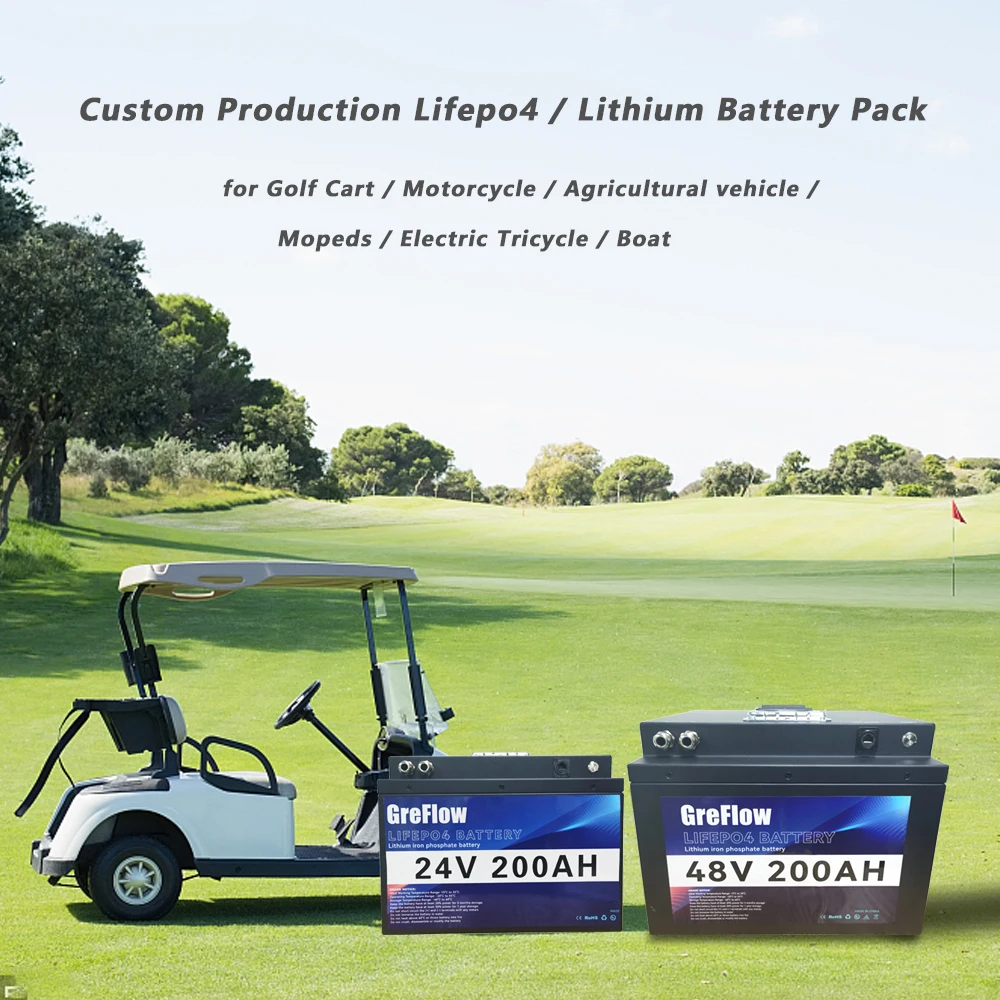 Greflow Oem Golf Cart Battery 48v Lithium Ion 48v 200ah Lifepo4 48v 200ah 100ah Metal Lithium 1701