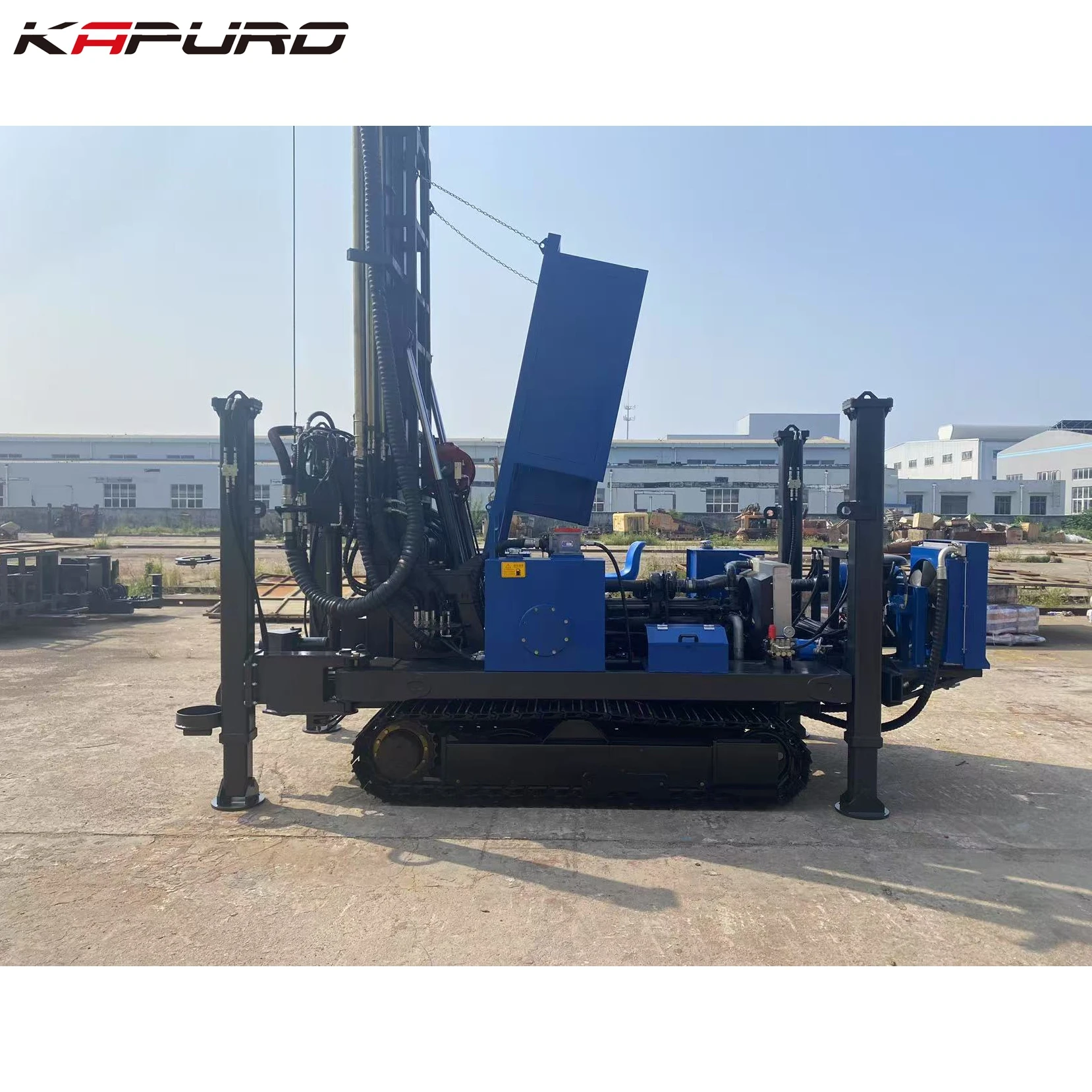 product kapuro kp 500 ultra deep water well drill rig 500m depth 8000nm torque new diesel engine with bearing  pump-18