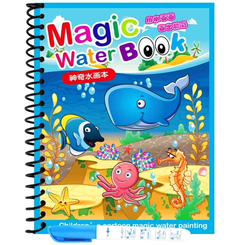 Bagong Magic Water Book Educational Toys Kids Doodle Painting Board Pangkulay ng Magic Water Drawing Book