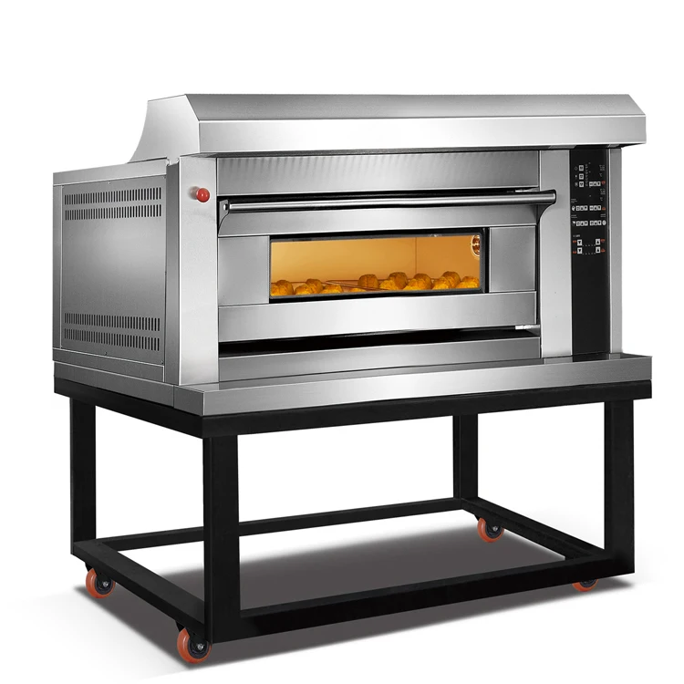 High Quality SS Manufacturing Intelligent Control Panel Commercial Bakery Machine Deck Oven