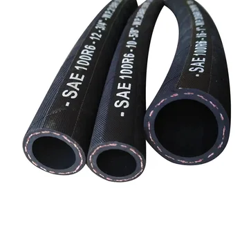 SAE R6 Smooth Oil Resistant Rubber Hose Fiber Braided Rubber Hose diesel Gasoline Rubber Hose