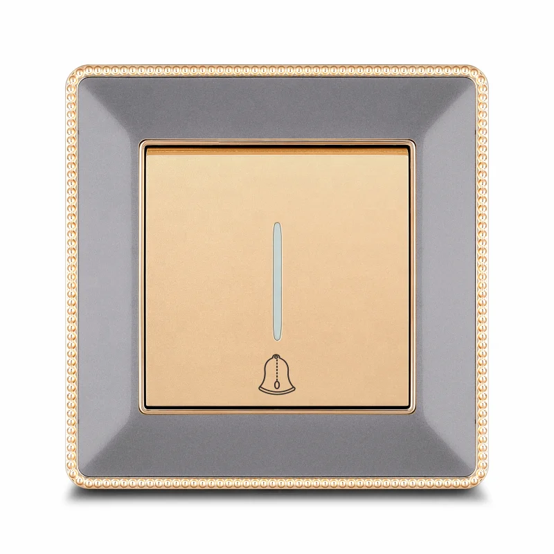 Tyelc Grey Doorbell Bp Switch Socket British Acrylic Switches Uk Switch