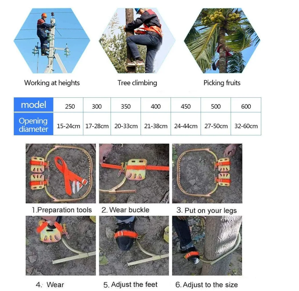 Safe and Efficient Tree Climbing with Adjustable Pedal Gear