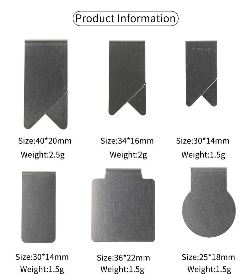 Custom Gold Paper Clip Variety Design for School Stationery