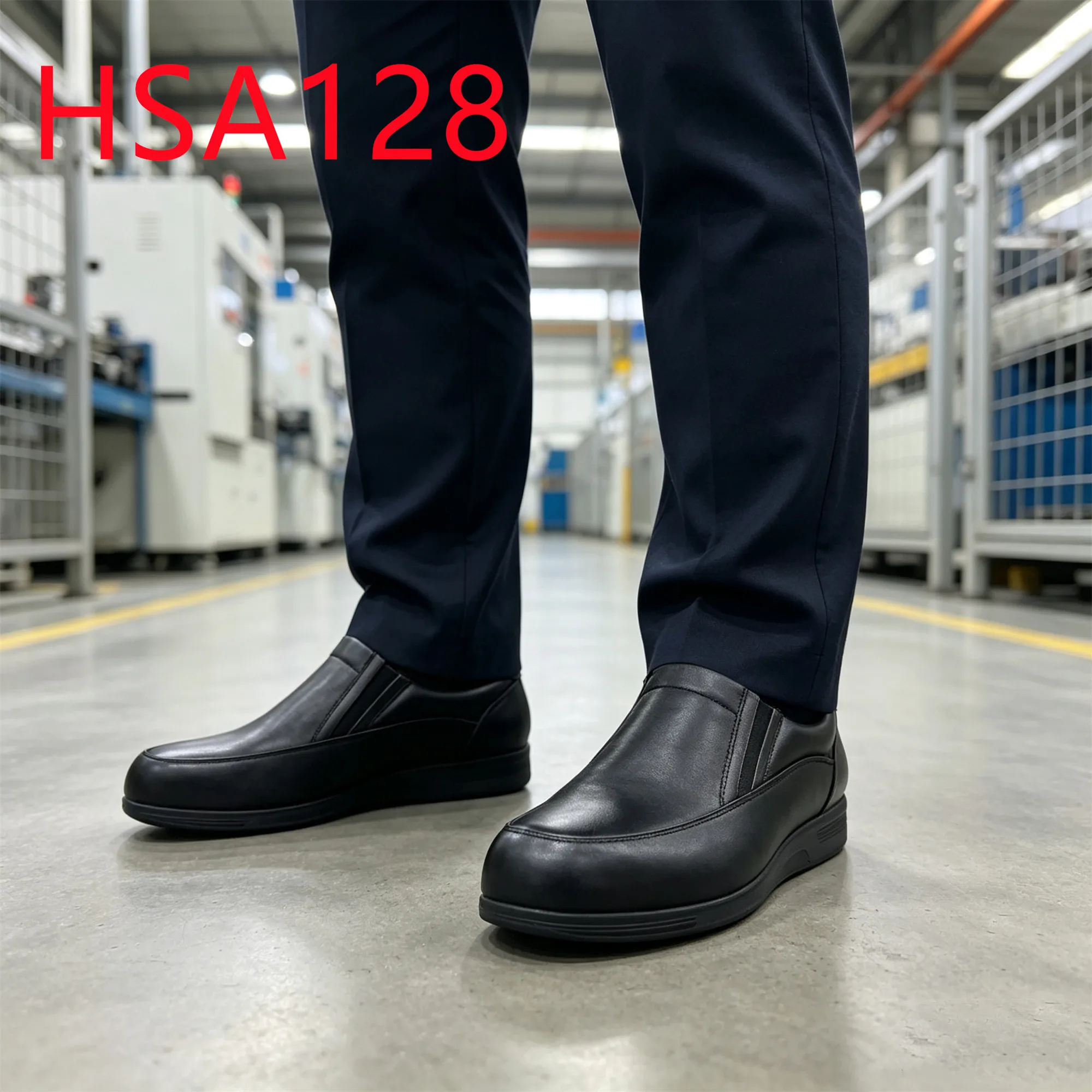 HY,Site Patrol Steel Toe Insert Pull-on Hua Singh Manager Safety Shoes Gemba Walk Full Grain Leather Leader Work Boots HSA128