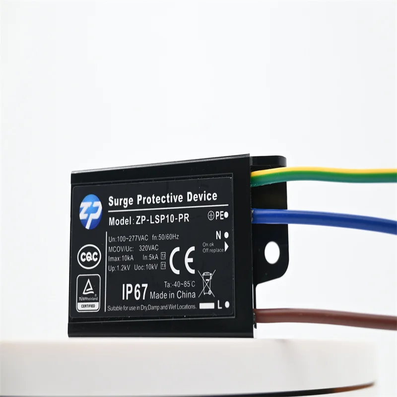 10Ka 10Kv Voltage Protector Ac Parallel 277Vac Surge Protector Ac for Commercial Light